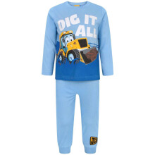 (1-2 Years) JCB Long Sleeve Long Leg Pyjama Set (Boys Blue)
