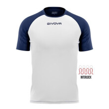 Maillot - GIVOVA - Capo - blanc/navy - Interlock 100% polyester - Respirant