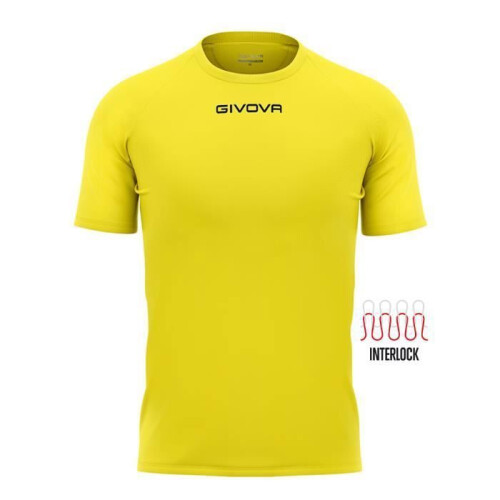 Maillot - GIVOVA - Capo - Jaune - Taille L - Interlock 100% polyester