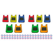 Eludeball Game Set -10st Kids Eludeball Tag Sticky Västar med 40 Sport Elude Bollar för Inomhus Utomhus Lekplats Spel M