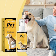 Spray para el cuidado de la piel de mascotas de 30ML, cuidado suave para la irritación de la piel de gatos y perros,