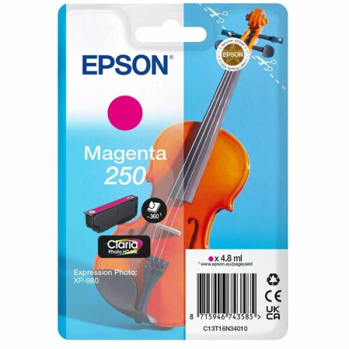Epson Tintenpatrone - EPSON - C13T16N34010 - Magenta - 4,8 ml - Kompatibel mit Epson 250
