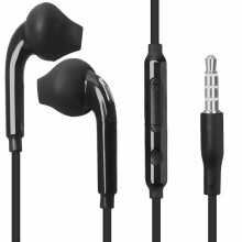 Black Wired Headset In-ear Earphone Headphones With Mic 3.5mm Jac