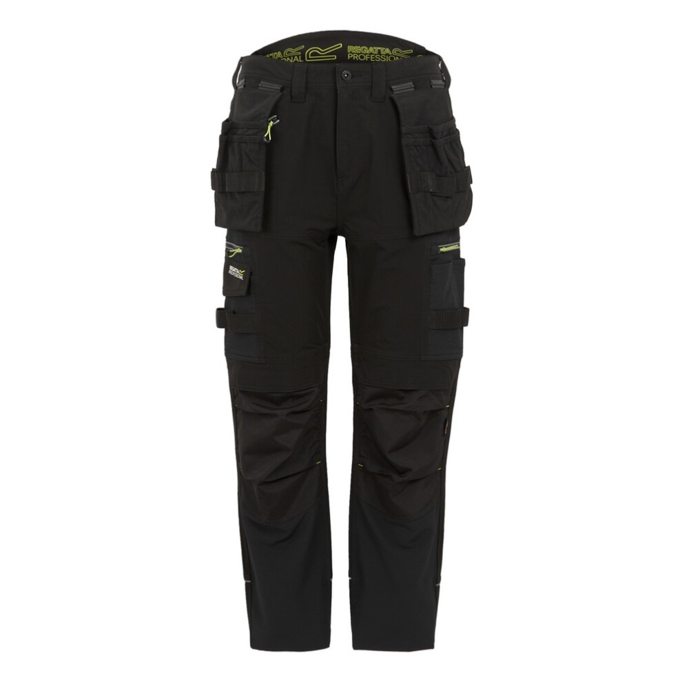 (44S, Black) Regatta Professional Mens Softshell Stretch Work Trousers 5059958909168