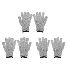 3 Set of 5 Cut-Proof Wire Gloves Kitchen Woodworking Glass Cut-Proof Stab-Resistant Gloves M
