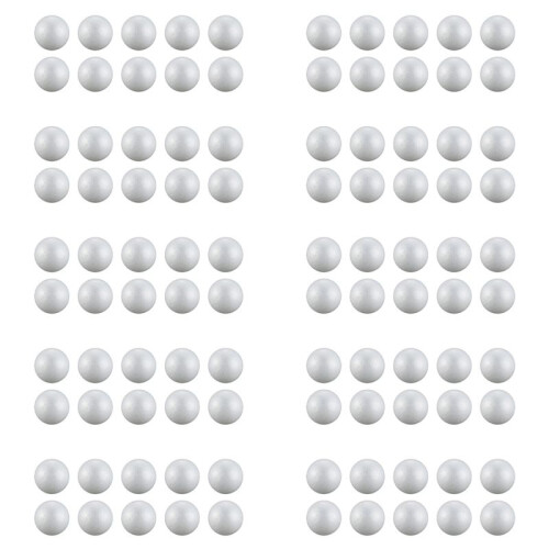 100 X Christmas Decoration Modelling  Polystyrene Foam  Sphere 10cm---White 1