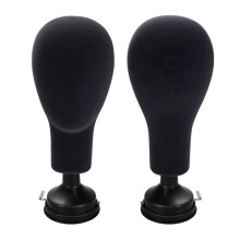4X Flocking Foam Mannequin Model Photography Props Adult Mannequin Mold Wigs Glasses Hat Display Holder Black