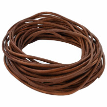 vidaXL Leather Cord Light Brown Ø2.5 mm x 5 m Leather
