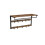 Wall-Mounted Coat Rack - Wood - Rustic Brown and Black - 10 Removable Hooks with Shelf 1