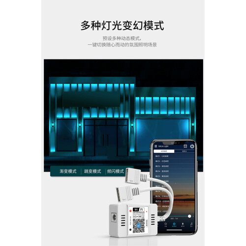 Smart WiFi GRB LED Controller 2-Output 4-Pin Strip With Alexa & Google Assistant 2