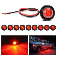 10 StüCk 3/4 Zoll Runde LED Umrissleuchten LKW Seiten Leuchten LED Seiten Markierung Leuchten für LKW, Wohnmobil, Auto, Bus, AnhäNger, Wohnwagen