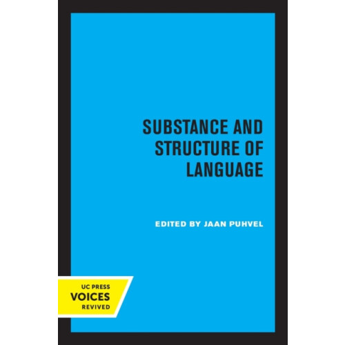 Substance and Structure of Language Paperback Book