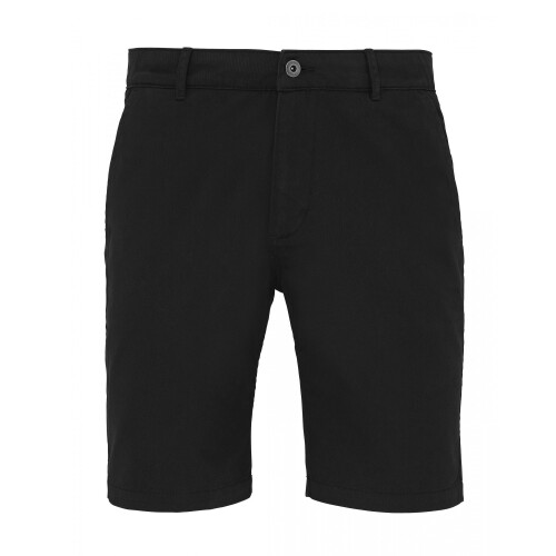 (L, Black) Asquith & Fox Mens Casual Chino Shorts