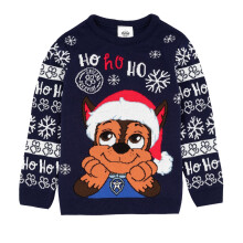 (6-7 Years, Navy) Paw Patrol Childrens/Kids Chase Knitted Christmas Jumper