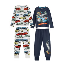 (3-4 Years, Multicoloured) Hot Wheels Childrens/Kids Characters Long Pyjama Set (Pack of 2)