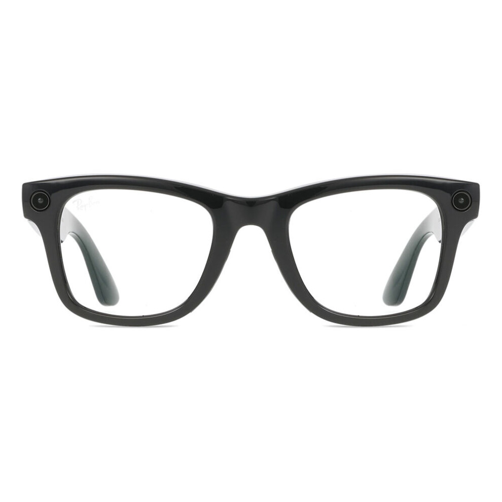 Ray-Ban Meta Wayfarer Transitions Sunglasses Shiny Black / Clear Graphite Green - Image 9