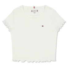 (14 Years, White) Tommy Hilfiger Childrens/Kids Essential Ribbed Short-Sleeved T-Shirt