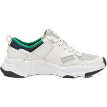 (6 UK, White) Hugo Boss Mens Asher Leather Running Trainers