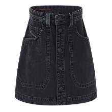 (26R, Black/Grey/Denim) Diesel Womens/Ladies A-line Mini Skirt