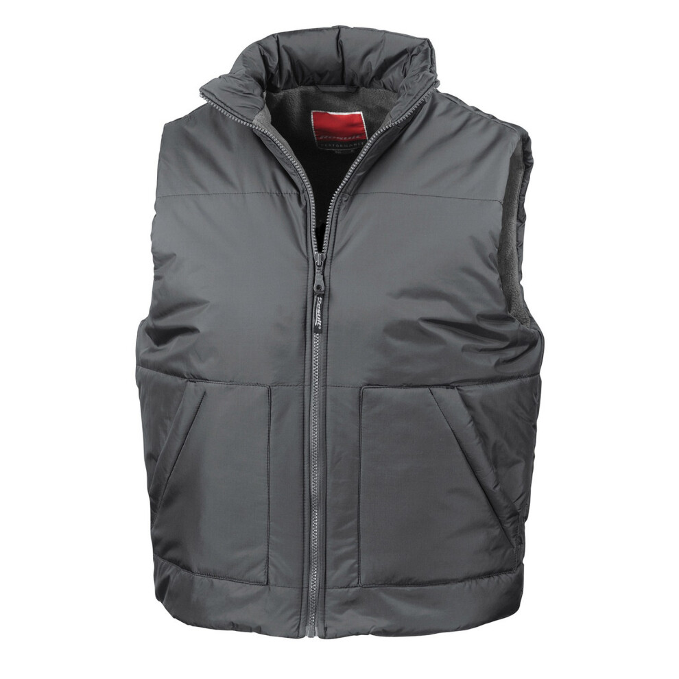 Result (S, Dark Grey) Unisex Adult Fleece Lined Gilet