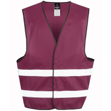 (SM, Burgundy) Result Core Adult Unisex Motorist Hi-Vis Safety Vest