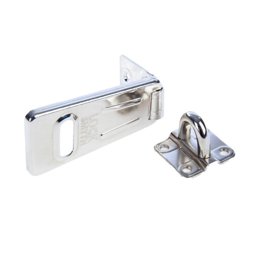 (100mm, Silver) Locksmyth Hasp And Staple 1