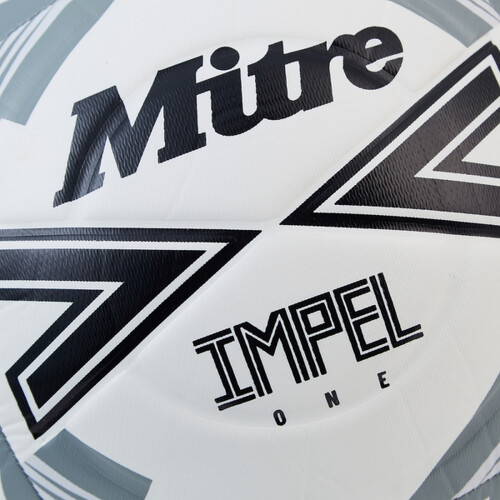 Mitre (3, White/Black/Grey) Mitre Impel One Football 2