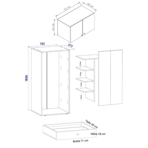 Wooden wardrobe closet Vandol 2
