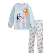 (3-4 Years, Cream/Blue) Bluey Girls Bingo Character Sweatshirt & Jogging Bottoms Set