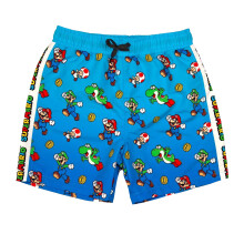 (11-12 Years, Blue/Green/Red) Super Mario Boys Swim Shorts