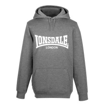 (3XL, Charcoal Marl) Lonsdale Mens Essential Oth Hoodie
