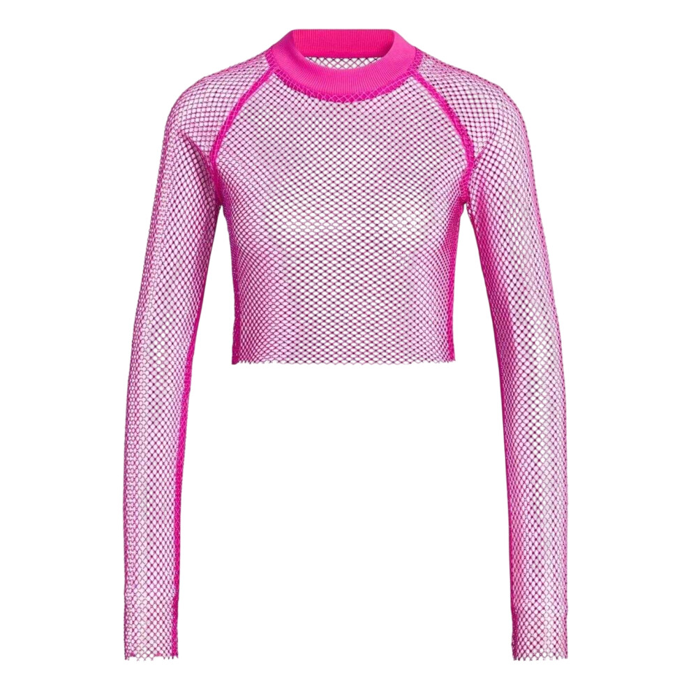 Adidas (8 Uk, Pink) Womens/Ladies Ivy Park Crystal Mesh Top
