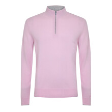 (XXL, Pink) Callaway Mens Zip Neck Sweater Top