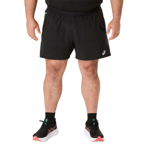 Asics (M, Black/Grey) Asics Mens Road Running Shorts