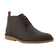 (11 UK, Brown) Dune London Mens Suede Contrast Sole Desert Boots