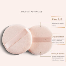 4-Delige Losse Poederdonspad Cosmetische Sponzen Velours Make-Upapplicator Wasbare Foundationbladerdeeg voor Poeder met Etui