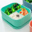 Silicone Lunch Box Food Grade Crisper Microwave Heating 3-Compartment Lunch Bento Box Office Student Kitchen Tableware,A 1