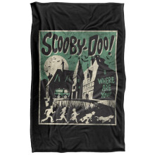 (147cm x 91cm, Black/Multicoloured) Scooby Doo Poster Supersoft Blanket