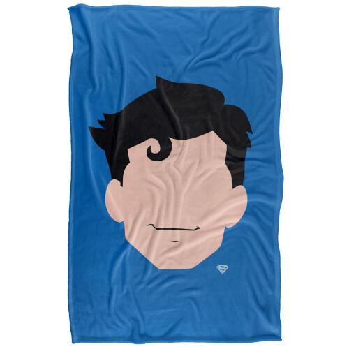 Superman (152cm x 127cm, Multicoloured) Superman Face Soft Touch Blanket