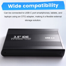 IDE Hard Disk Enclosure for 3.5 Inch IDE HDD SSD USB to IDE HD External Metal Hard Drive with OTG Adapter Box EU Plug
