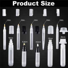 10 StüCk NachfüLlbare Farbstifte Leerer Stift Stab Farbmarker NachfüLlbar Leerer Acryl-Farbmarker für KüNstlerbedarf
