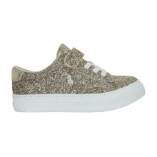 (8 UK Child, Gold/Cream) Ralph Lauren Childrens/Kids Ryley Glitter Shoes