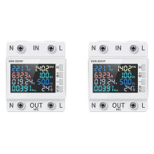 2X Tuya WiFi Power Meter Color Screen 2P Multifunction AC Meter Mobilephone Remotely APP Control 170-300V/63A - A