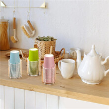 Dispensador de Vasos de Baño de 6 Piezas, Soporte para Vasos de Enjuague Bucal de Almacenamiento en Encimera de 3 Onzas, Portavasos de Papel