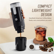 2X Portable Espresso Maker, Electric Travel Coffee Machine for Office Travel Camping Fit Coffee Powder & Coffee Capsule