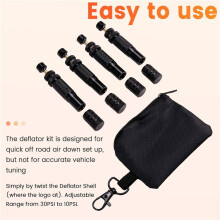 16X Automatic Tire Deflator,10-30 PSI/0.7-2 BAR Adjustable Tire Deflator Kit,Air Down Tire Deflators Offroad Accessories