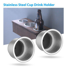 8Pcs Stainless Steel Cup Drink Holders for Marine Boat Car Truck RV W Drain
