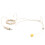 2X Adjustable Beige Double Earhook Capacitor Headset Mic Headworn Lockable Microphone 3.5mm Plug for Wireless 3