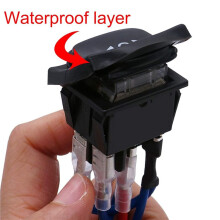 4X Momentaner Polaritätsumkehrschalter, Wasserdichter Steuermotor-Aktuator, 6-Poliger 3-Positionen-Wippschalter