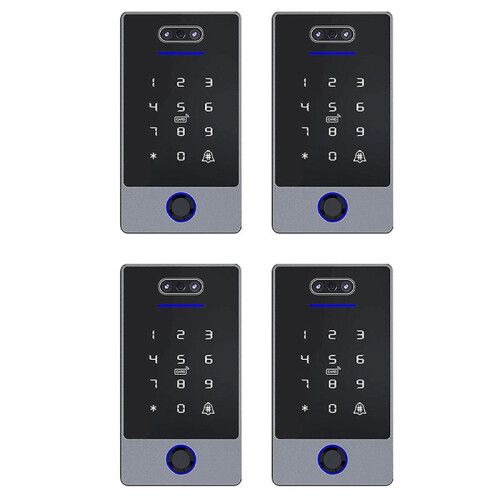 4X TTLock Face Recognition Access Control Keypad Standalone Waterproof Fingerprint Access Controller for Door Lock-B